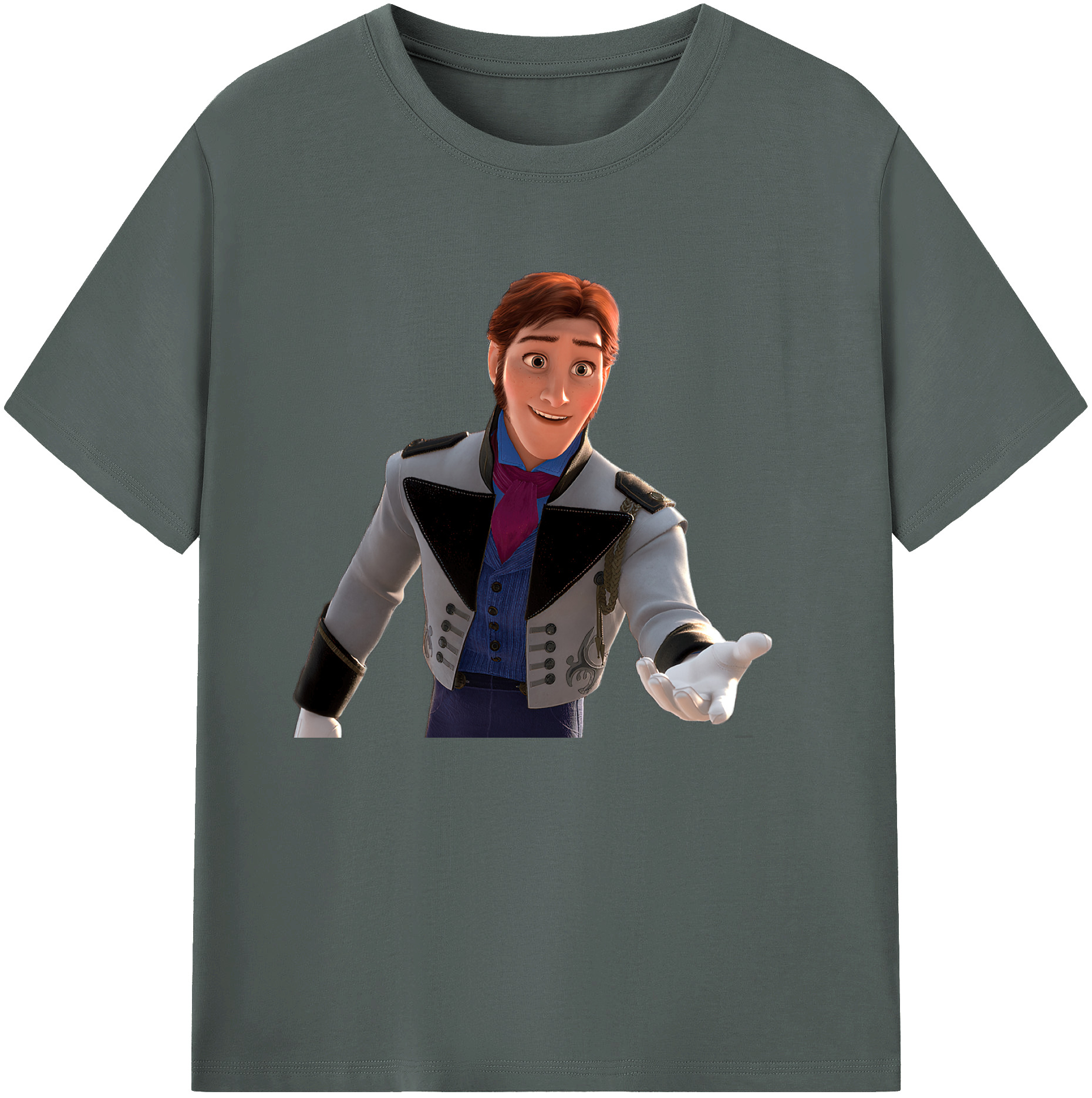 （画像用） アナと雪の女王 アンナ エルサ Frozen Anna Elsa 綿100％ メンズ半袖Tシャツ｜肌触りやわらか＆通気性